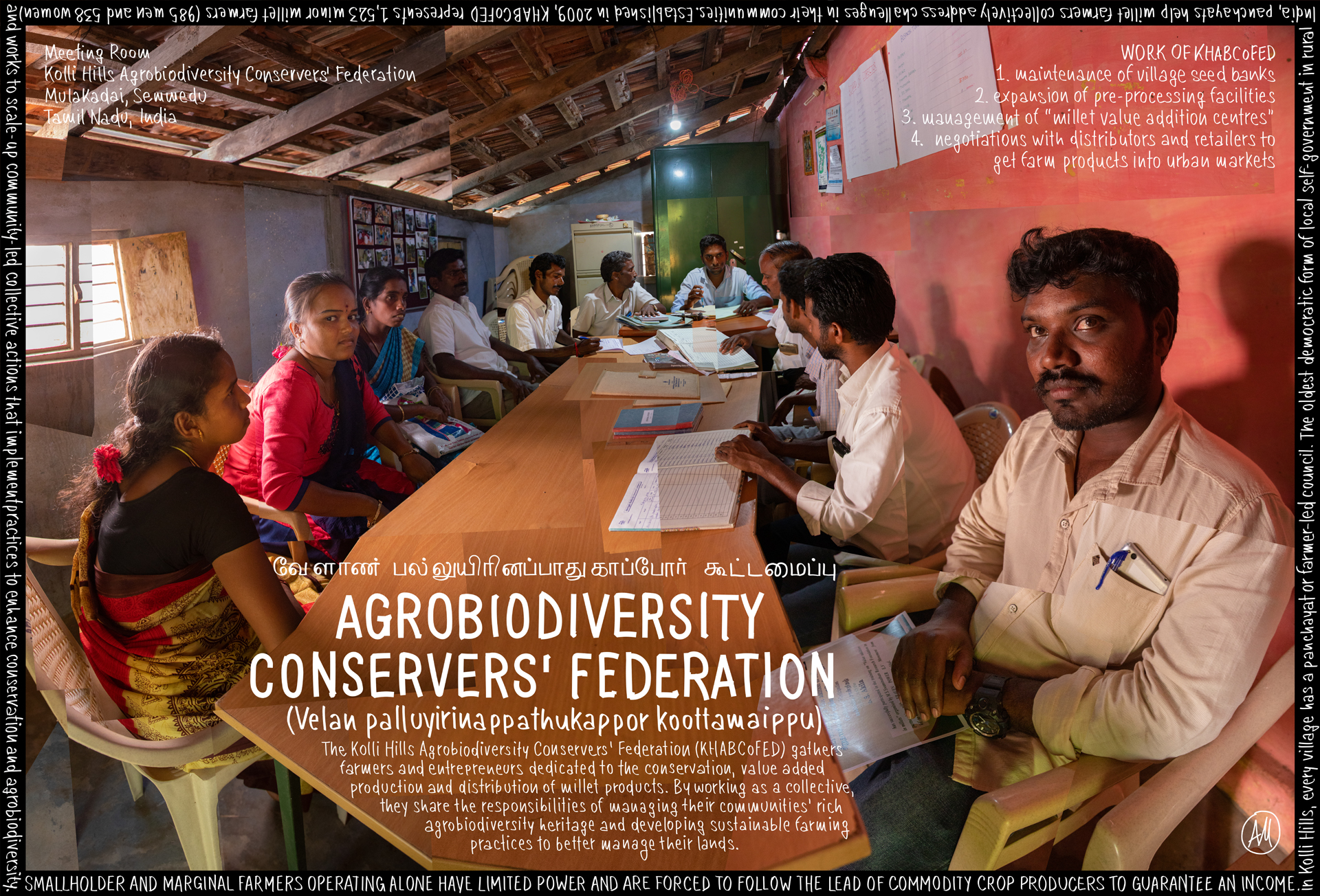 Agrobiodiversity Conservers' Union. Information artwork by Alberto Miti.