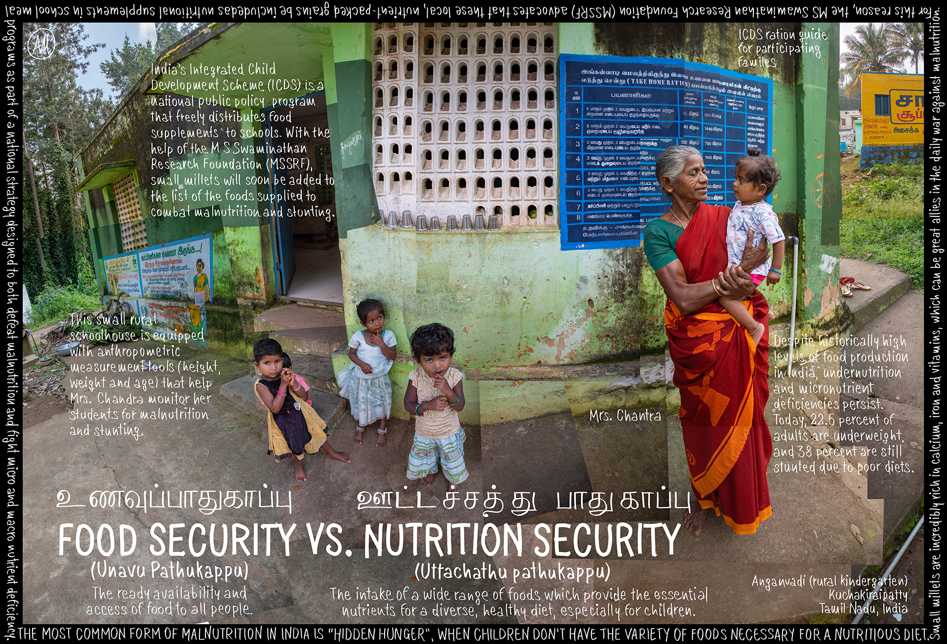 Food Security vs. Nutrion Security. Information artwork by Alberto Miti.